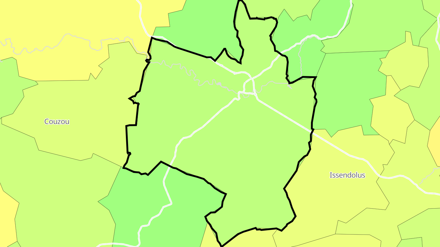 Carte des prix de l'immobilier Gramat