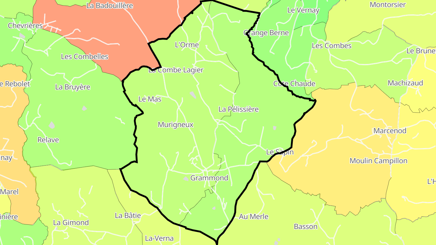Carte des prix de l'immobilier Grammond