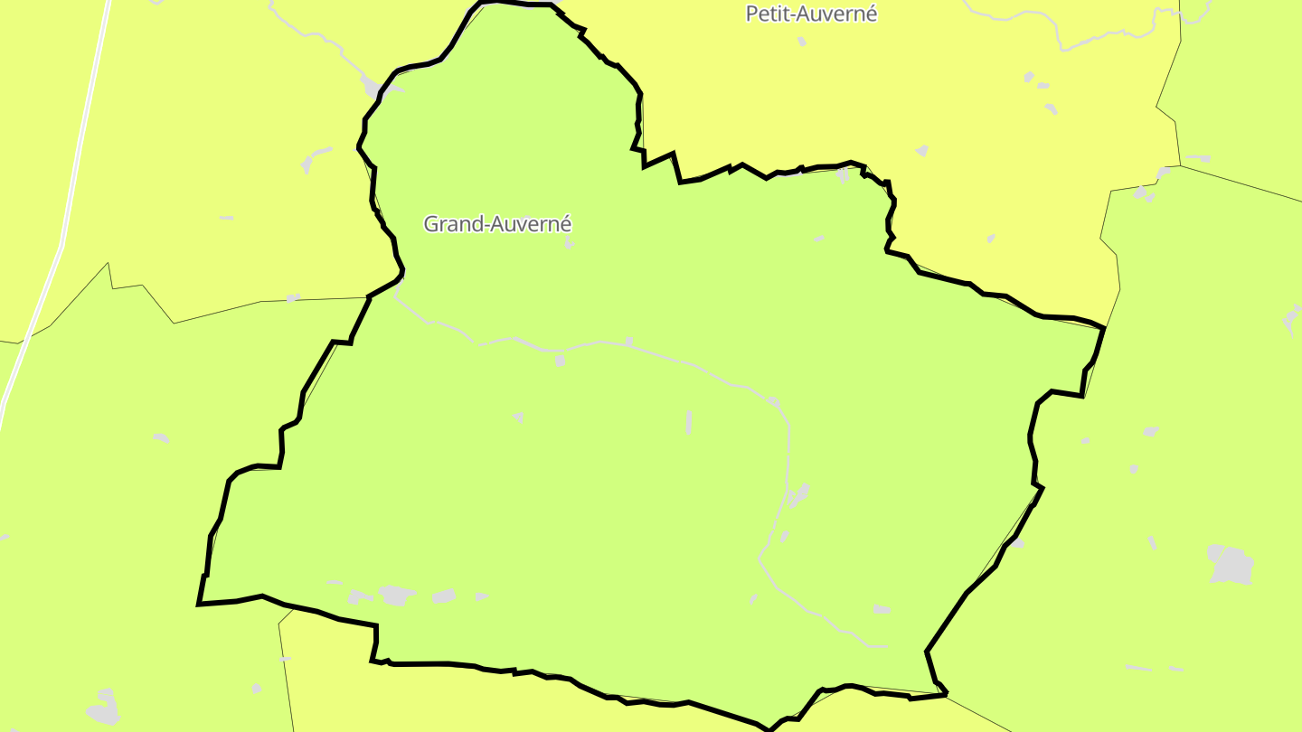 Carte des prix de l'immobilier Grand-Auverné