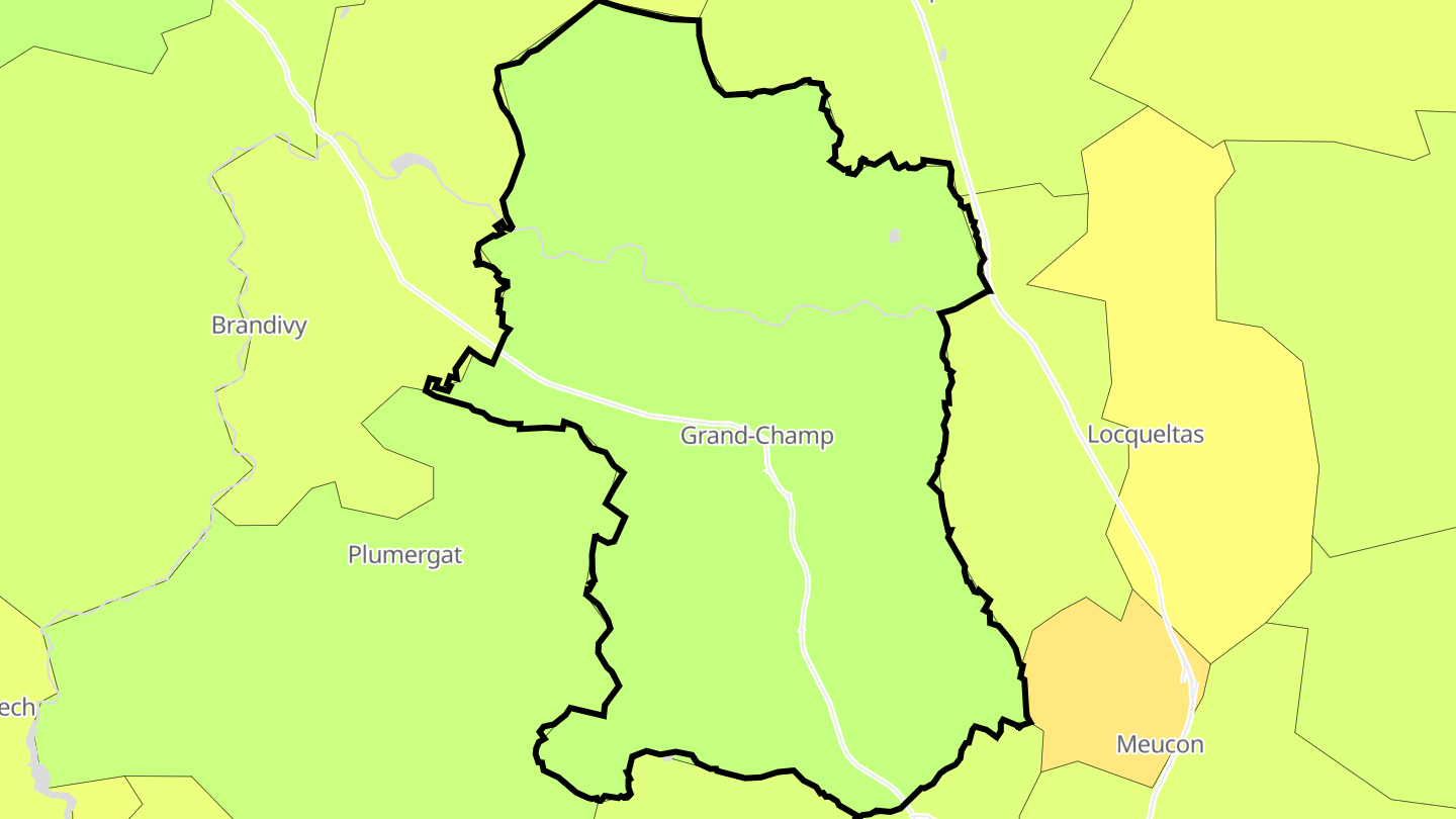 Carte des prix de l'immobilier Grand-Champ