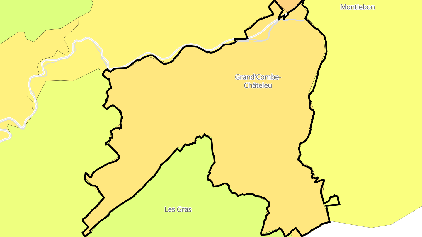 Carte des prix de l'immobilier Grand'Combe-Châteleu