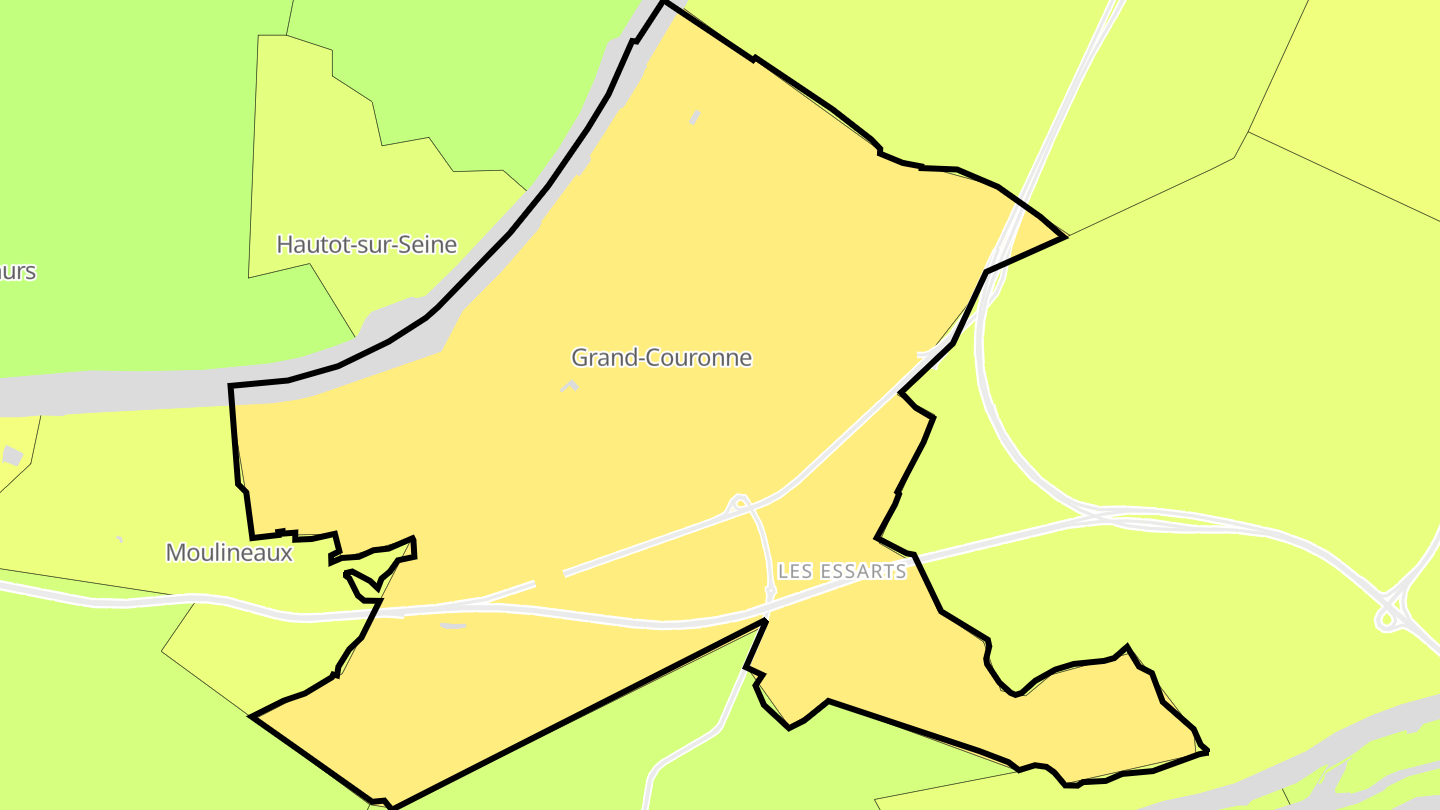 Carte des prix de l'immobilier Grand-Couronne