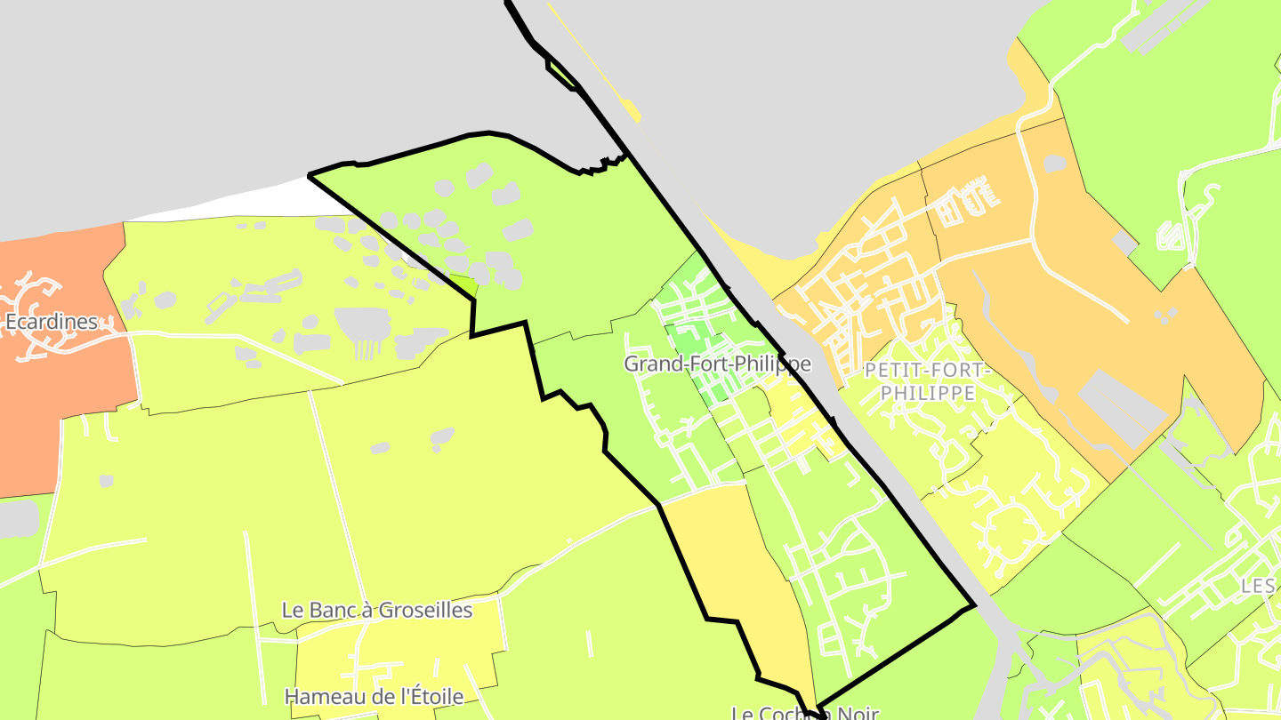 Carte des prix de l'immobilier Grand-Fort-Philippe