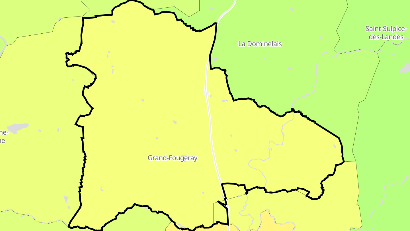 Carte des prix de l'immobilier Grand-Fougeray