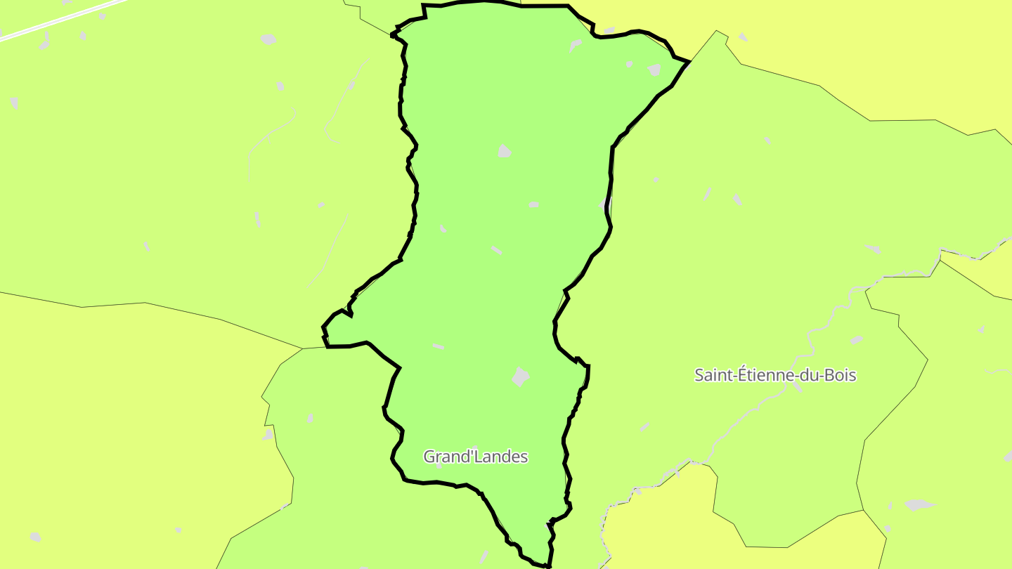 Carte des prix de l'immobilier Grand'Landes