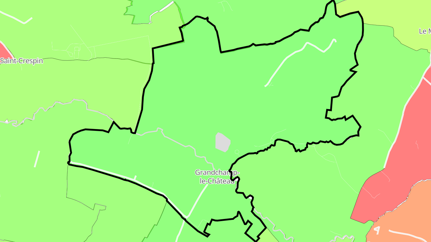 Carte des prix de l'immobilier Grandchamp-le-Château