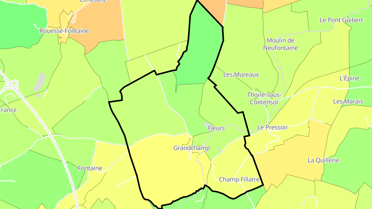 Carte des prix de l'immobilier Grandchamp