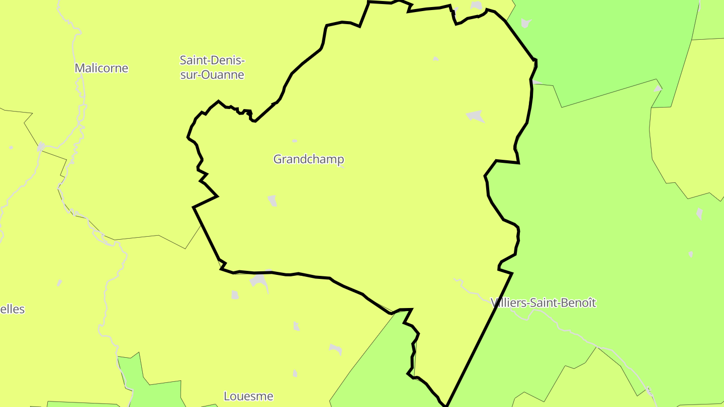 Carte des prix de l'immobilier Grandchamp