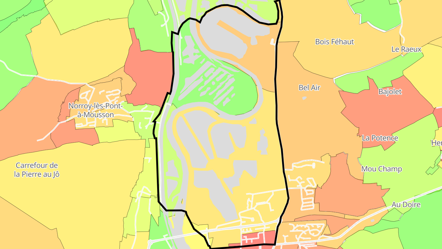 Carte des prix de l'immobilier Grande Corvée Brossolette Michelet