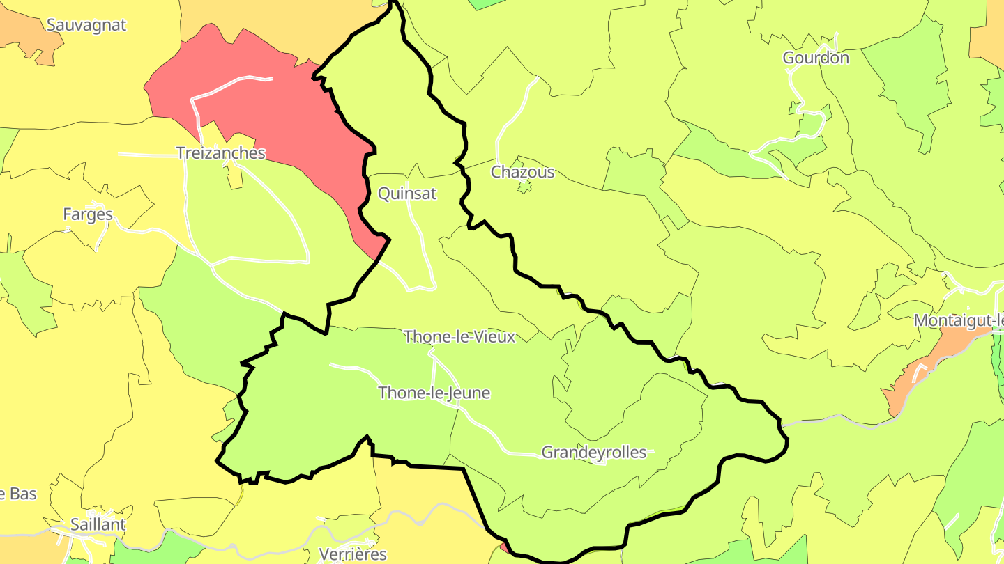 Carte des prix de l'immobilier Grandeyrolles