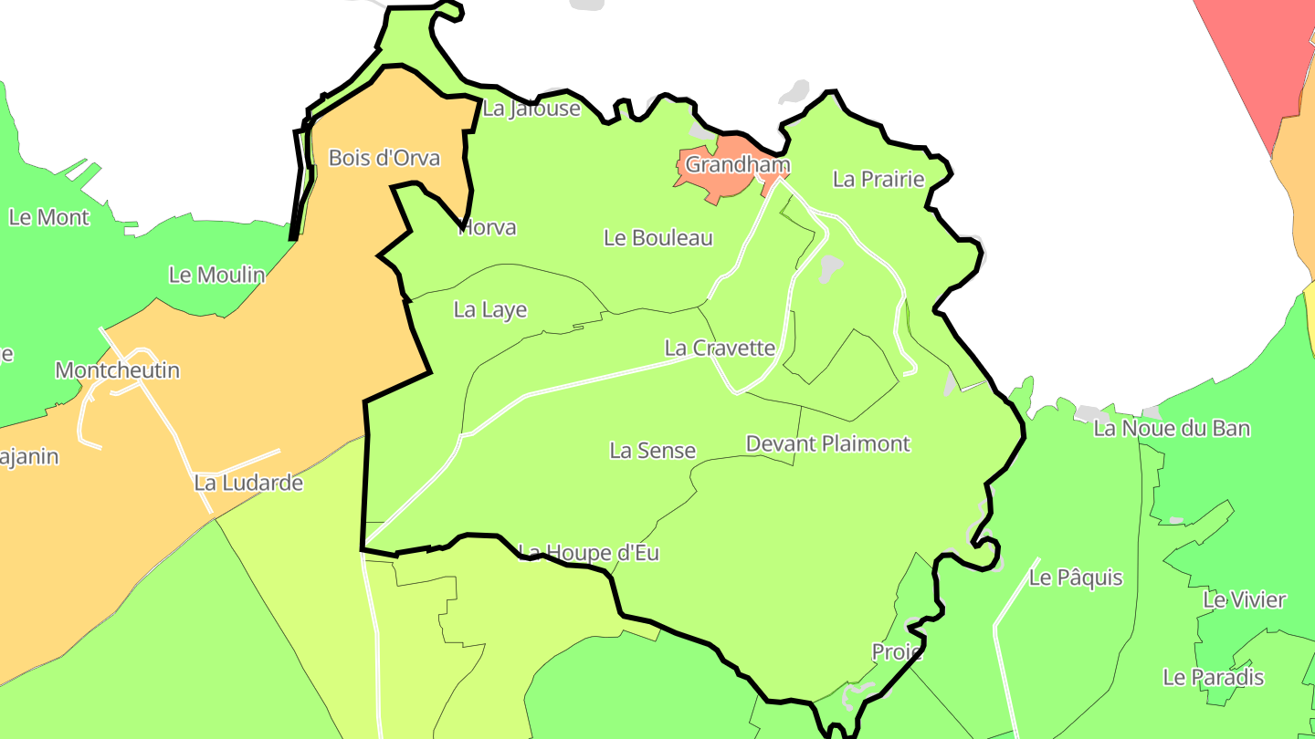 Carte des prix de l'immobilier Grandham