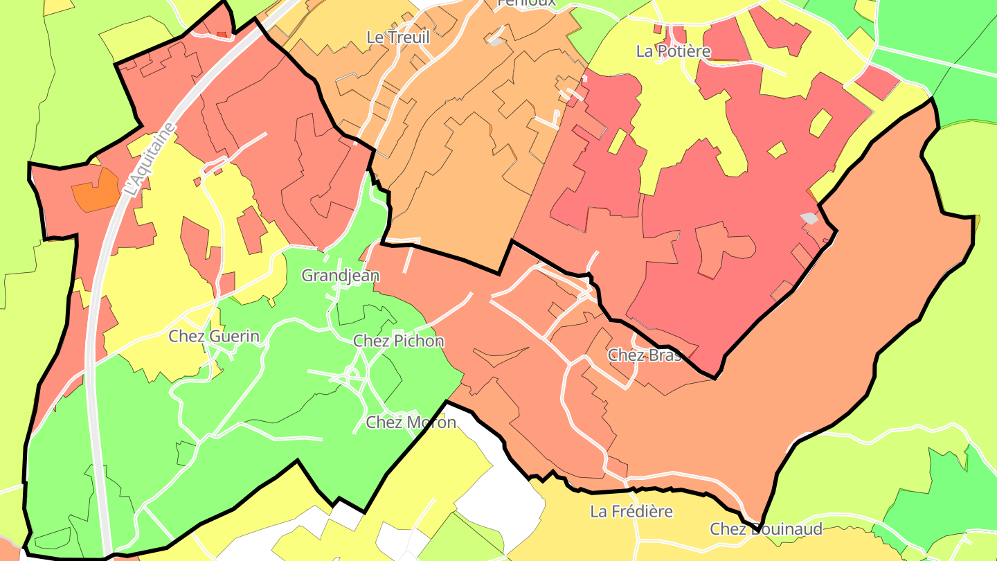 Carte des prix de l'immobilier Grandjean
