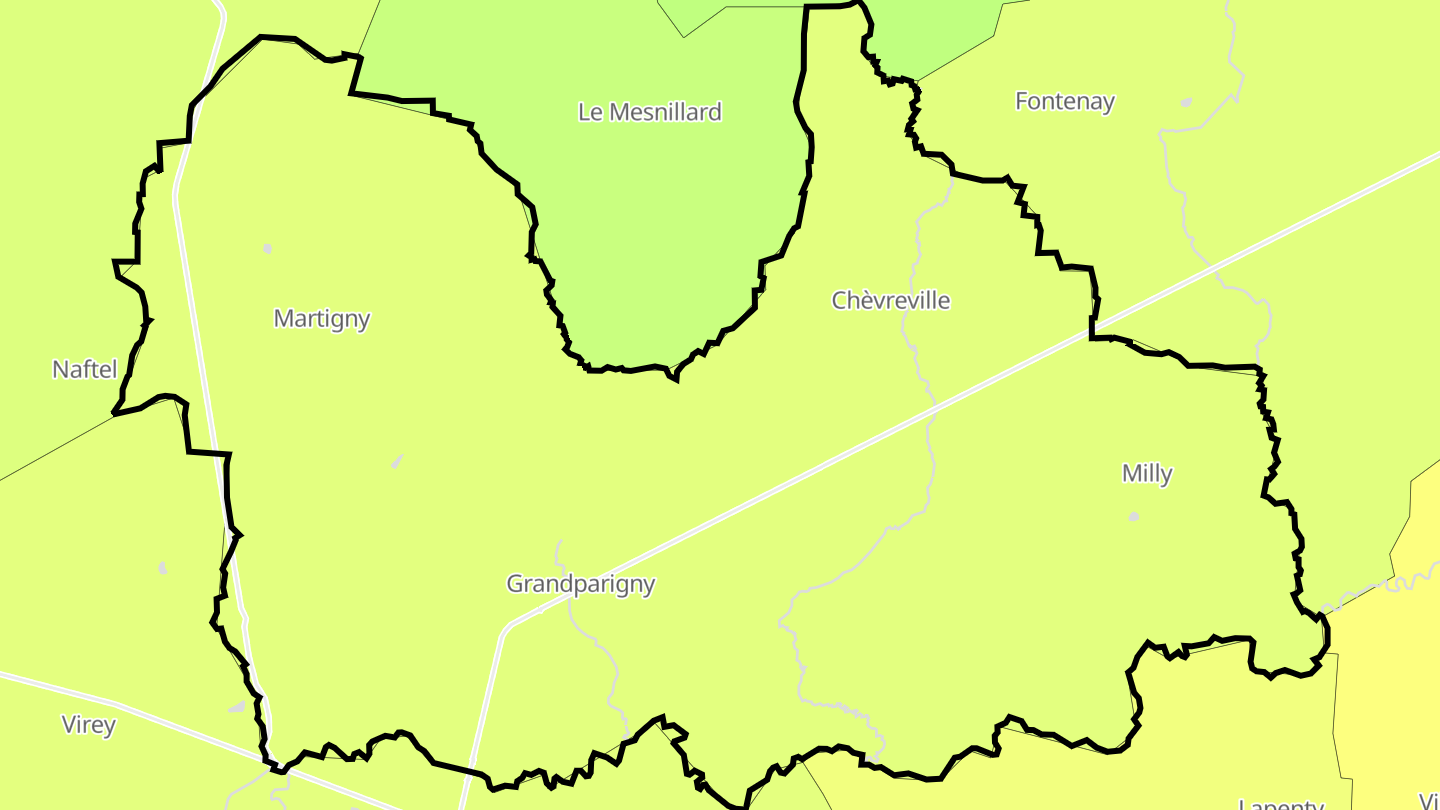 Carte des prix de l'immobilier Grandparigny