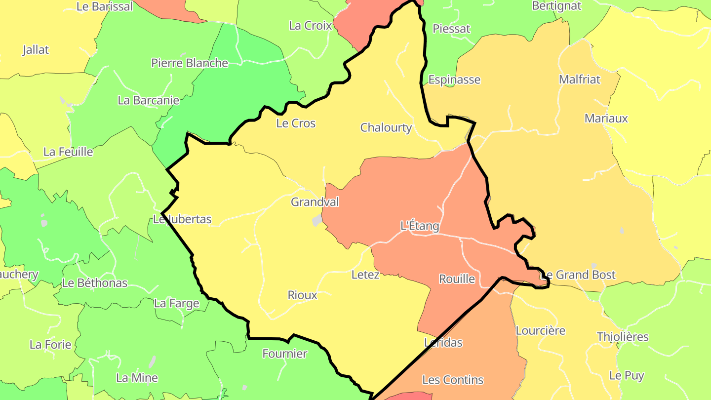 Carte des prix de l'immobilier Grandval