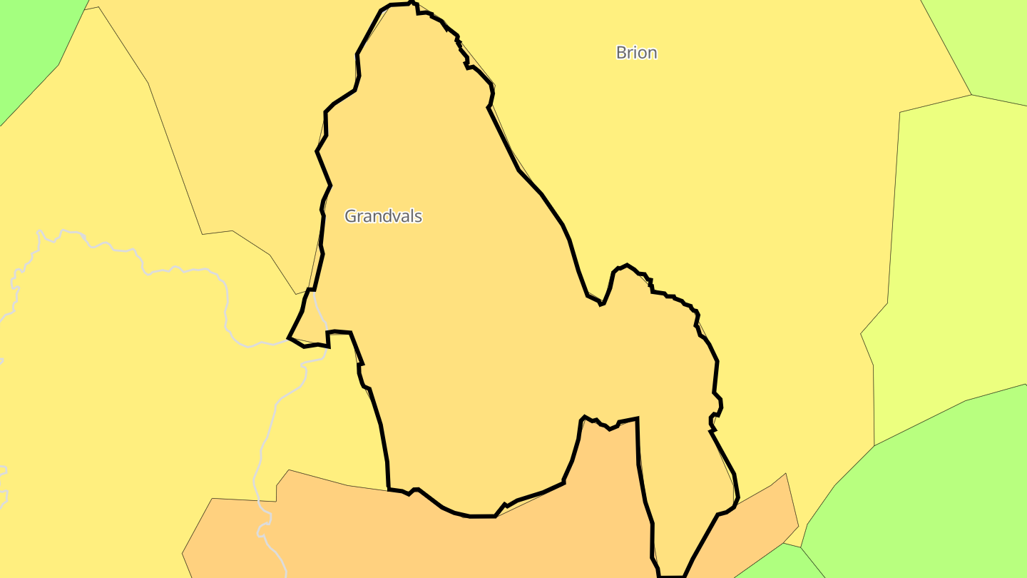 Carte des prix de l'immobilier Grandvals