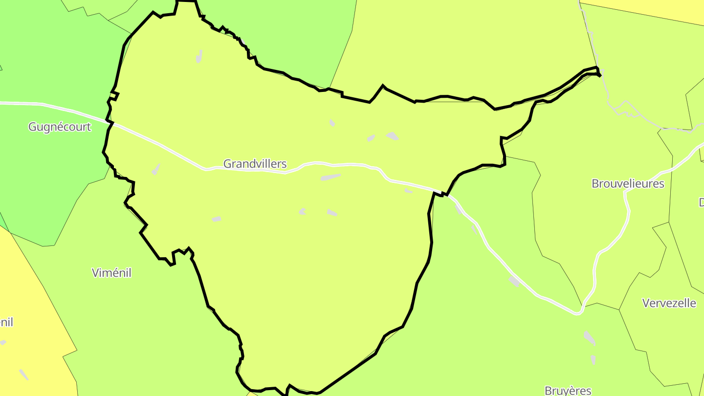 Carte des prix de l'immobilier Grandvillers