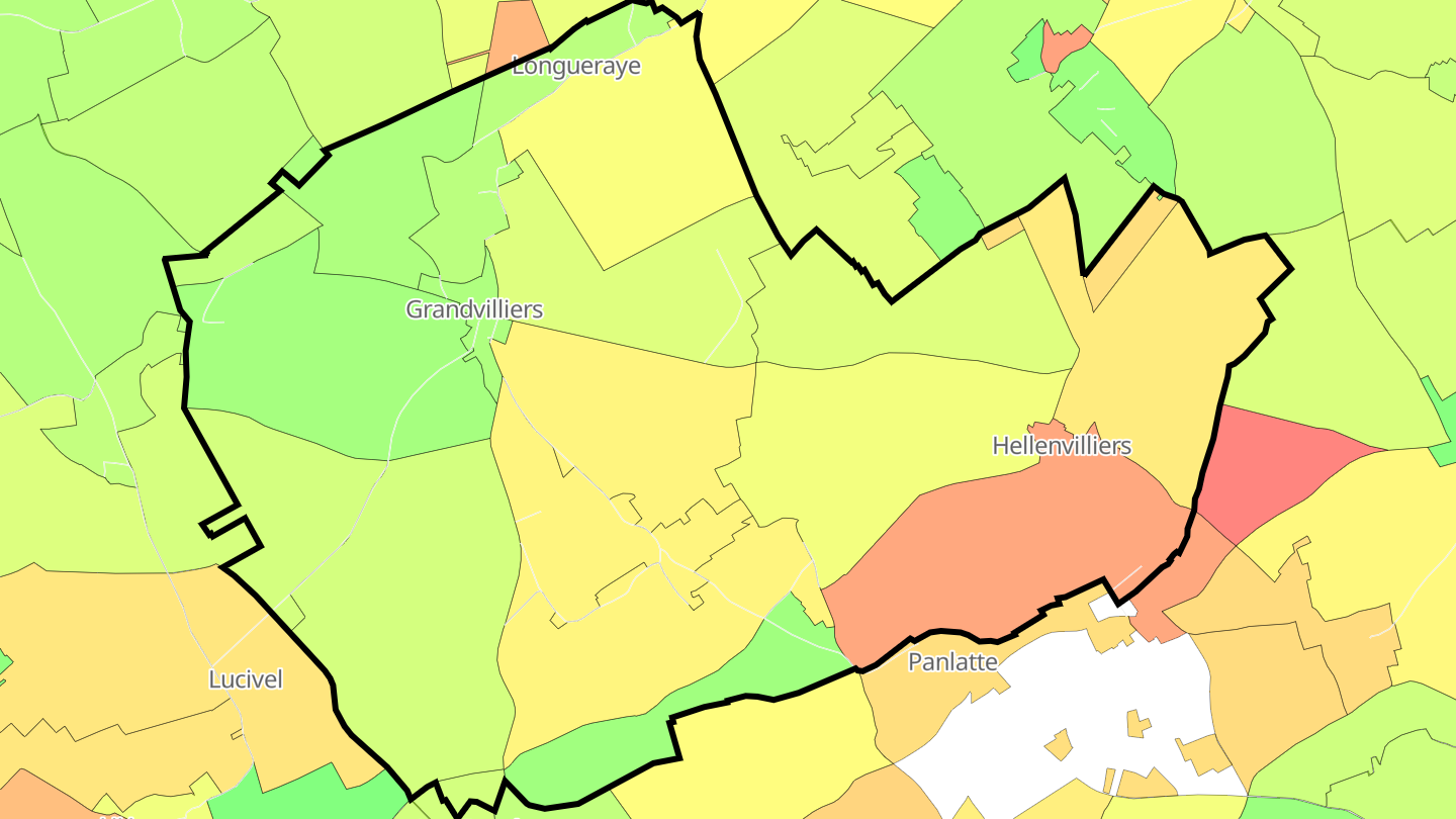 Carte des prix de l'immobilier Grandvilliers