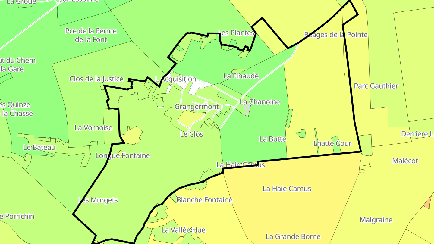 Carte des prix de l'immobilier Grangermont