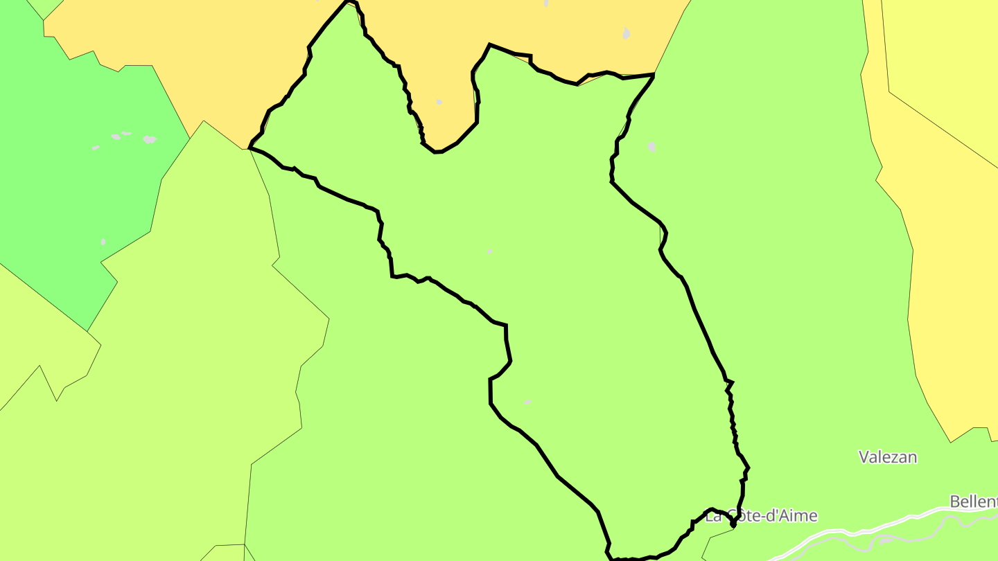 Carte des prix de l'immobilier Granier