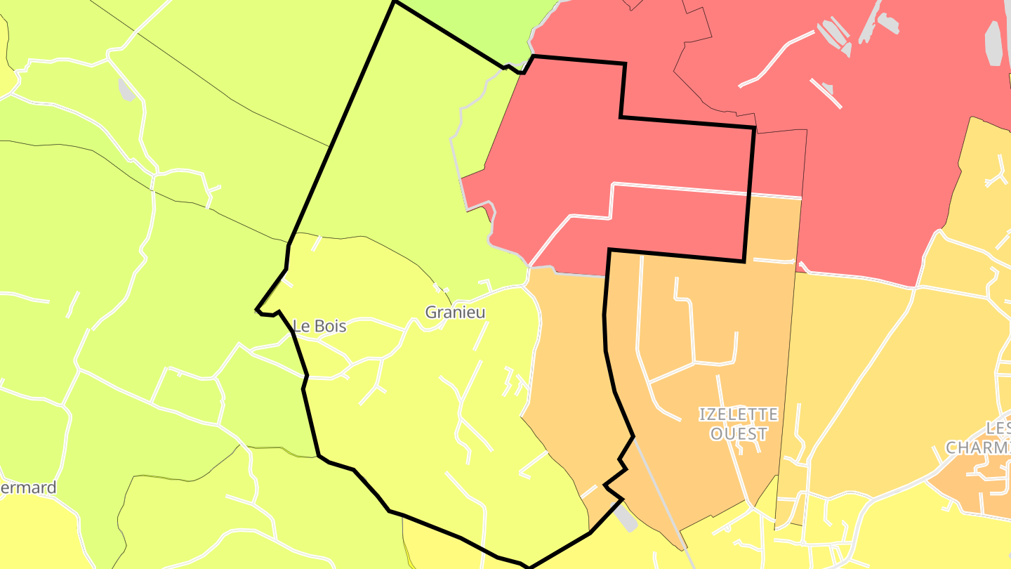 Carte des prix de l'immobilier Granieu