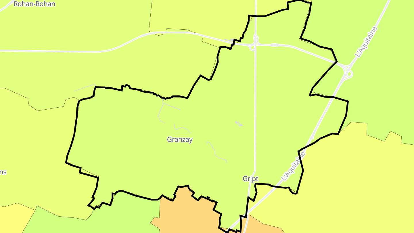 Carte des prix de l'immobilier Granzay-Gript