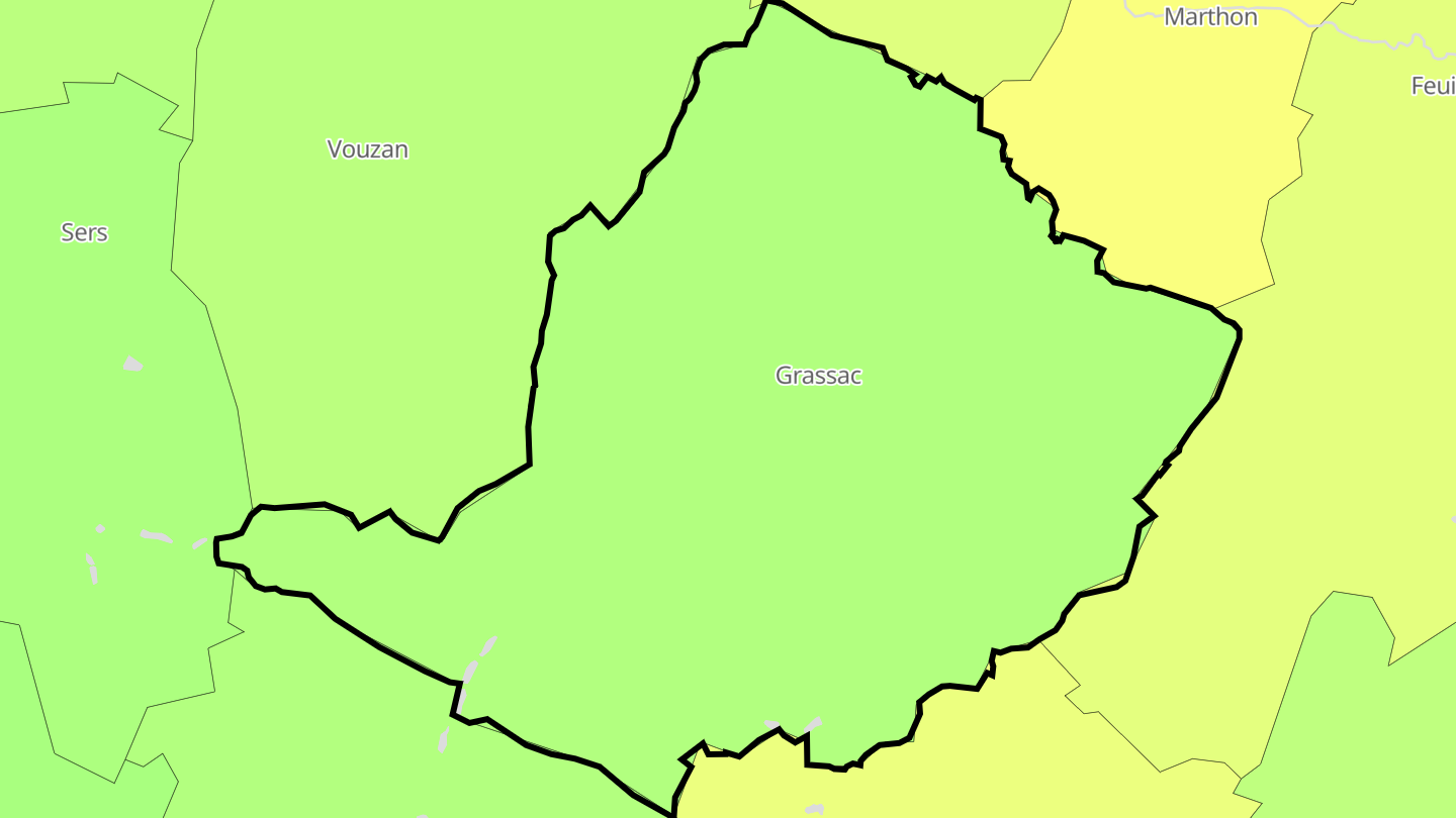 Carte des prix de l'immobilier Grassac