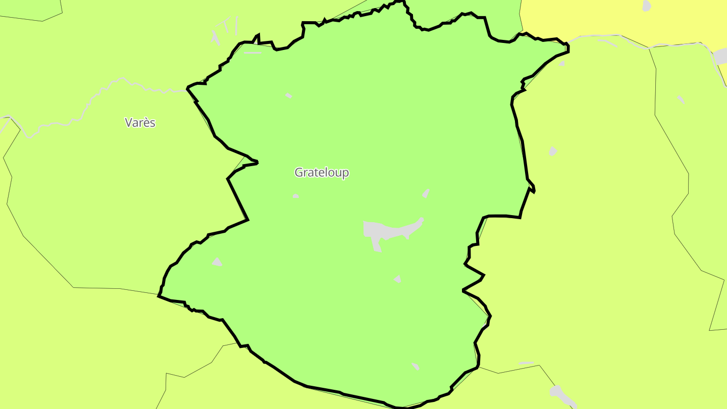 Carte des prix de l'immobilier Grateloup-Saint-Gayrand