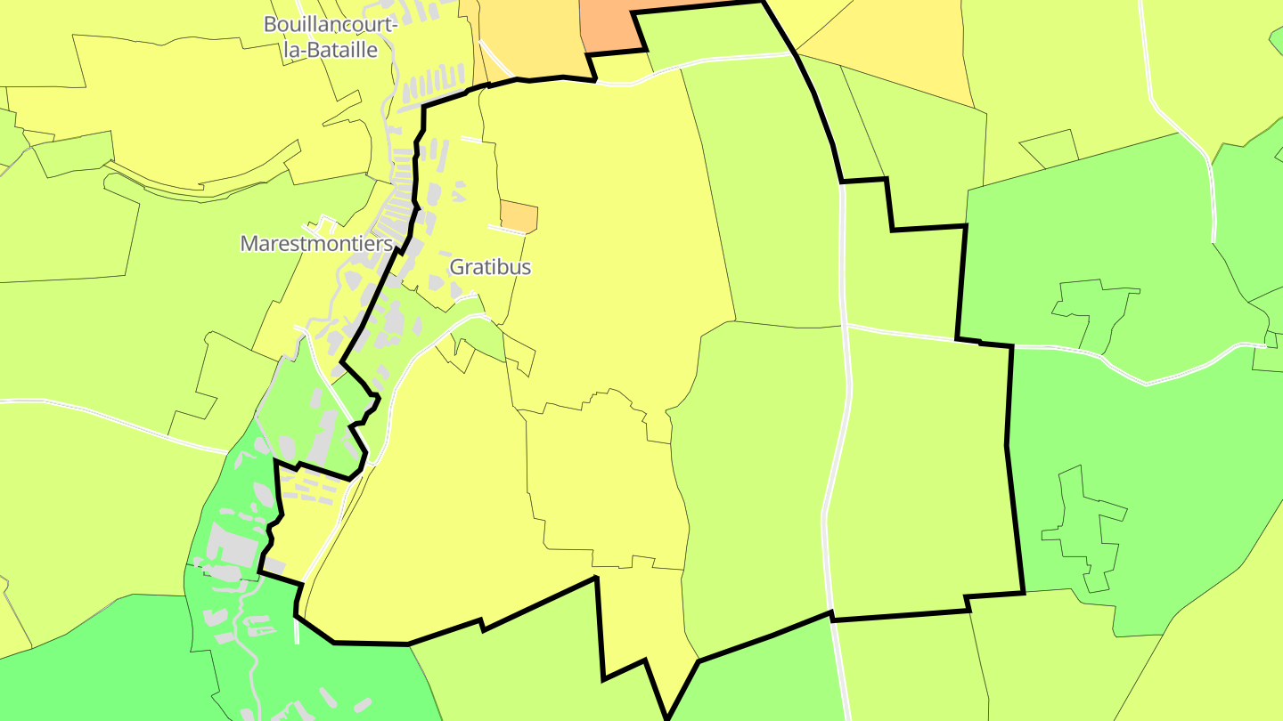Carte des prix de l'immobilier Gratibus
