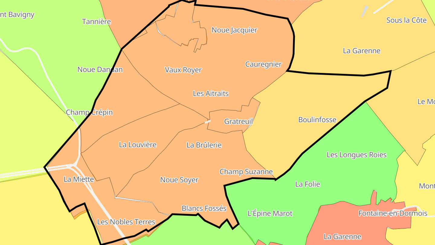 Carte des prix de l'immobilier Gratreuil
