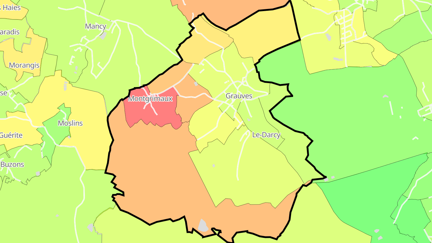 Carte des prix de l'immobilier Grauves
