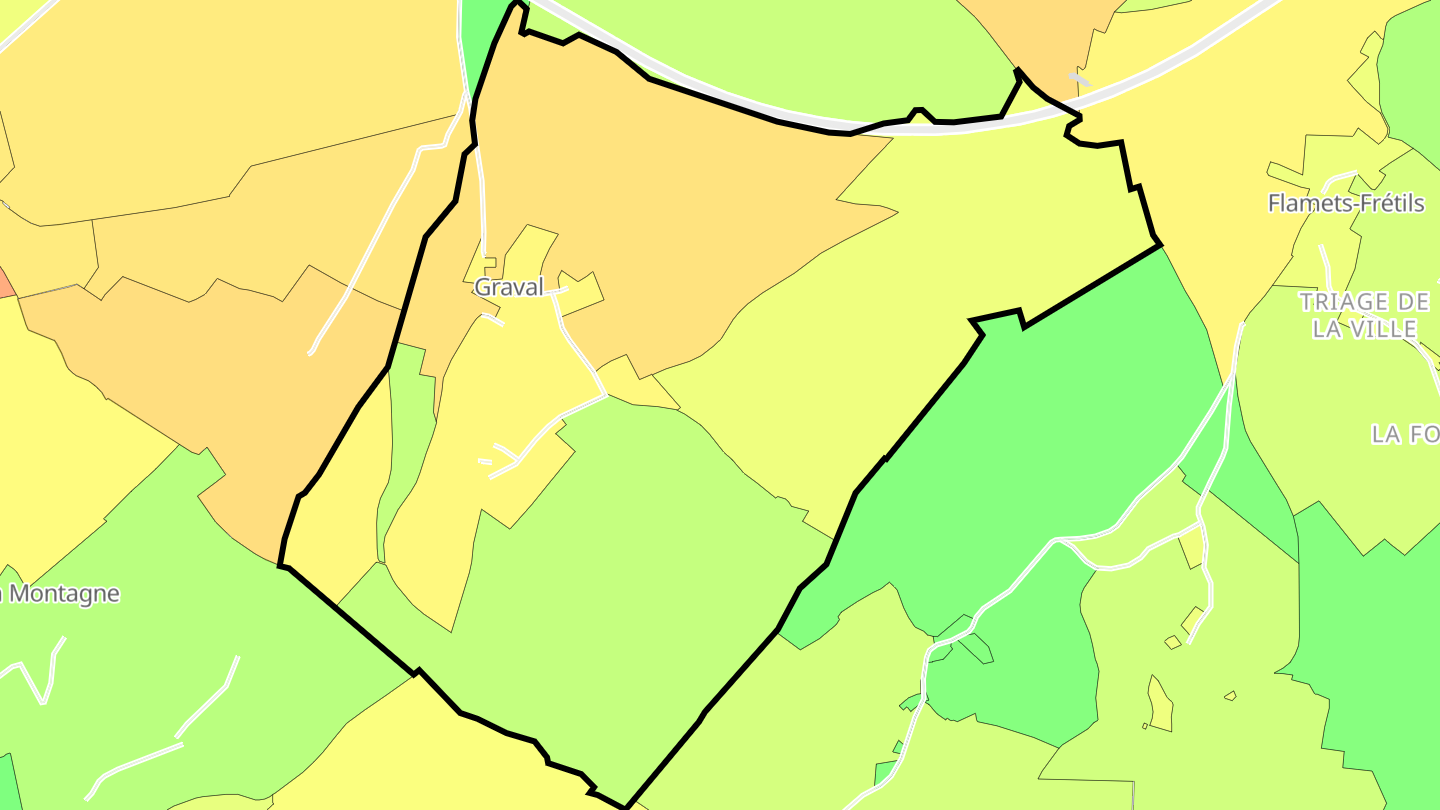 Carte des prix de l'immobilier Graval