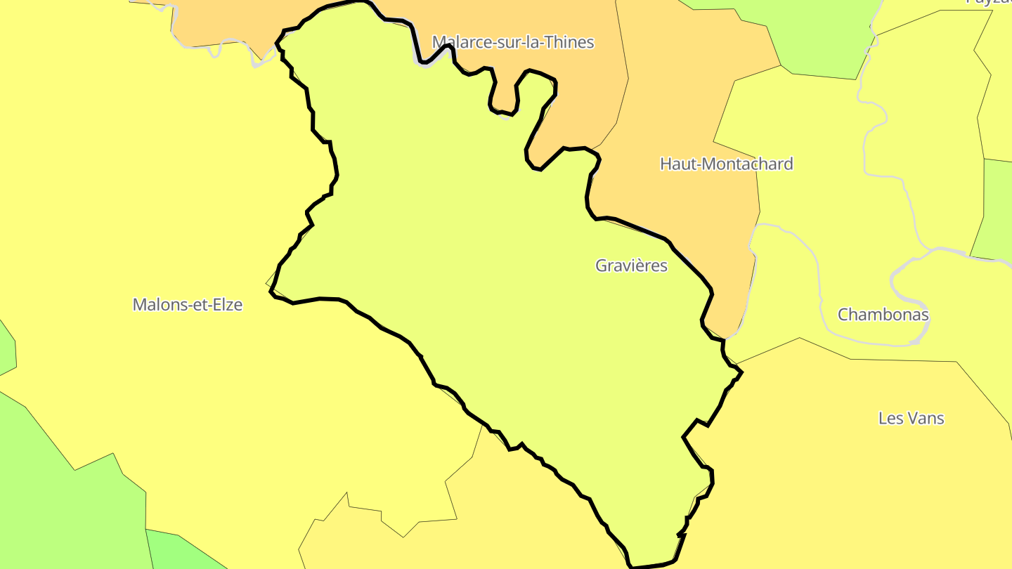 Carte des prix de l'immobilier Gravières