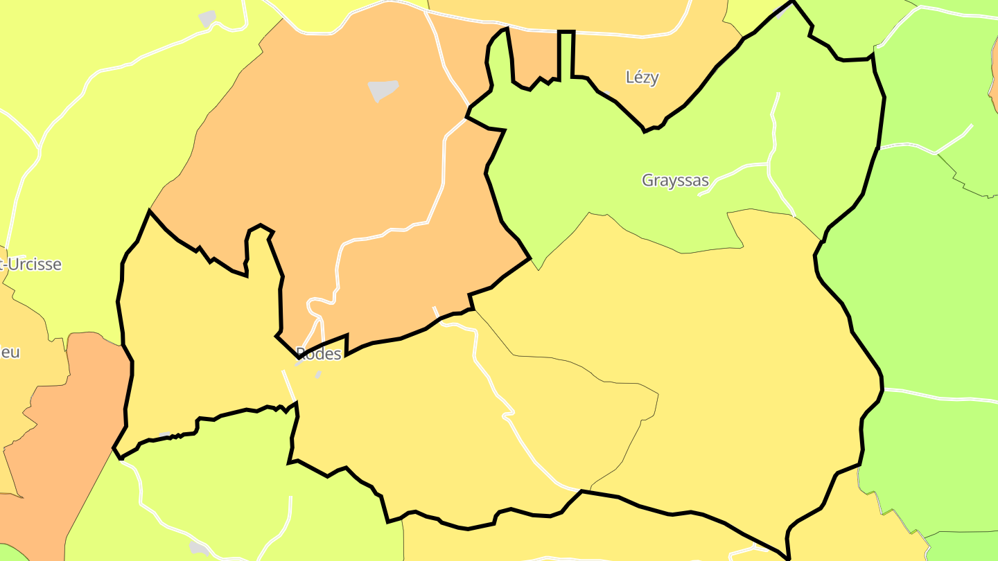 Carte des prix de l'immobilier Grayssas