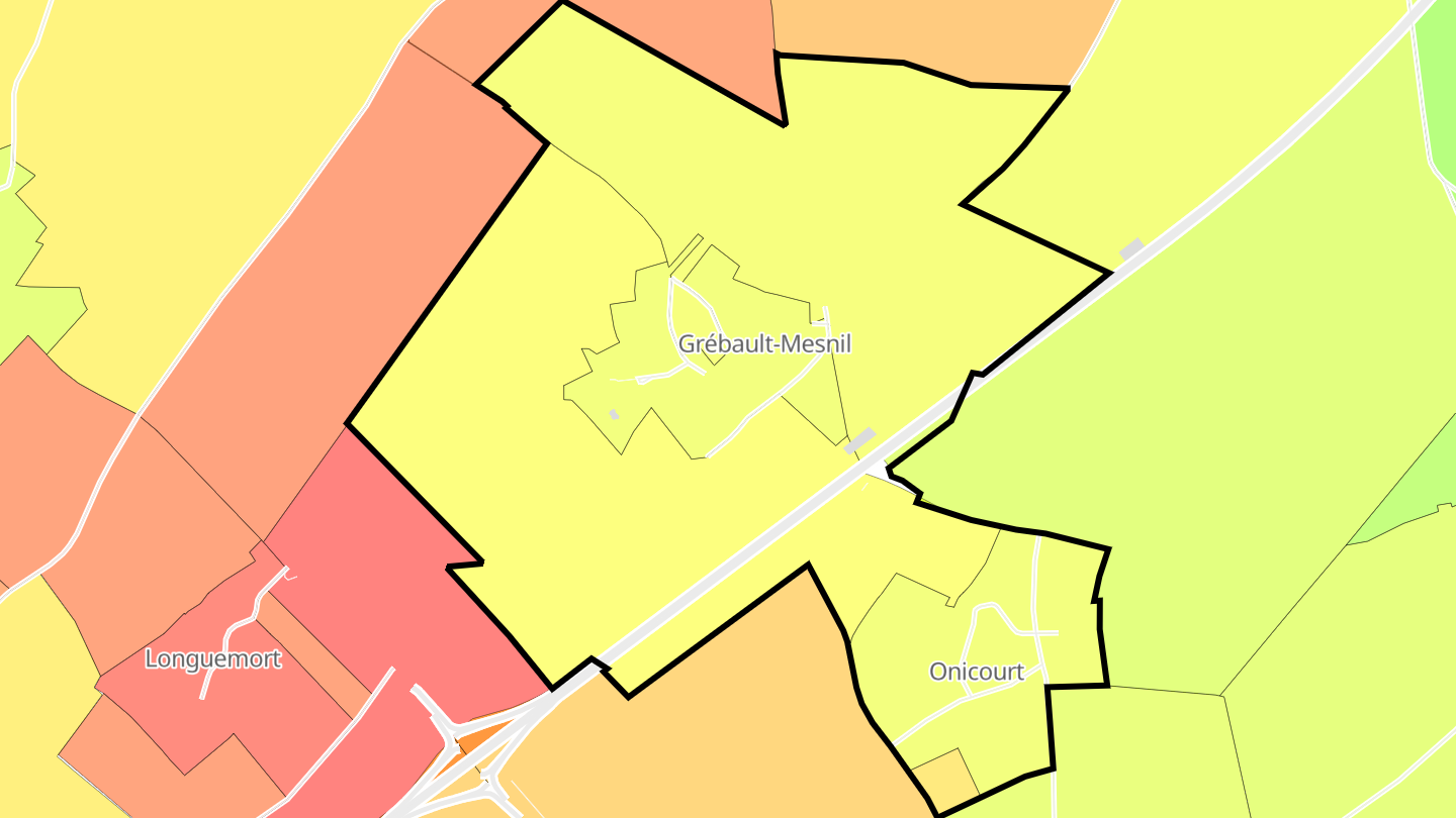 Carte des prix de l'immobilier Grébault-Mesnil