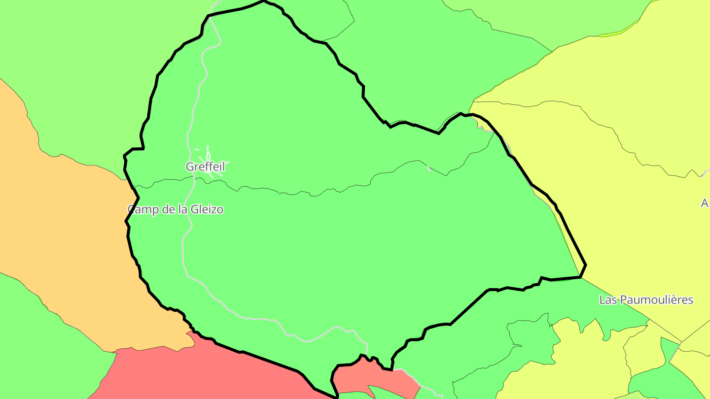 Carte des prix de l'immobilier Greffeil