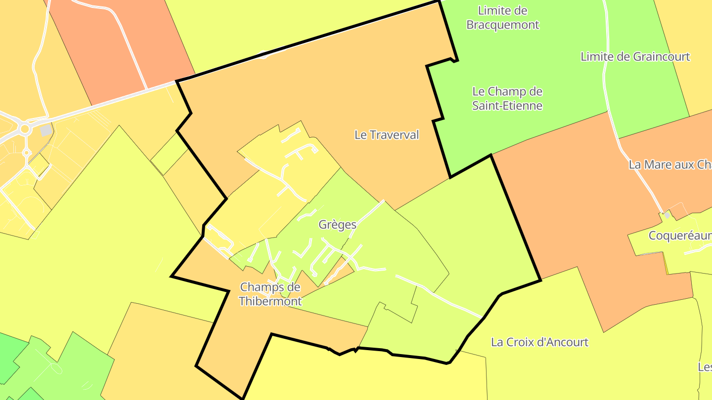 Carte des prix de l'immobilier Grèges