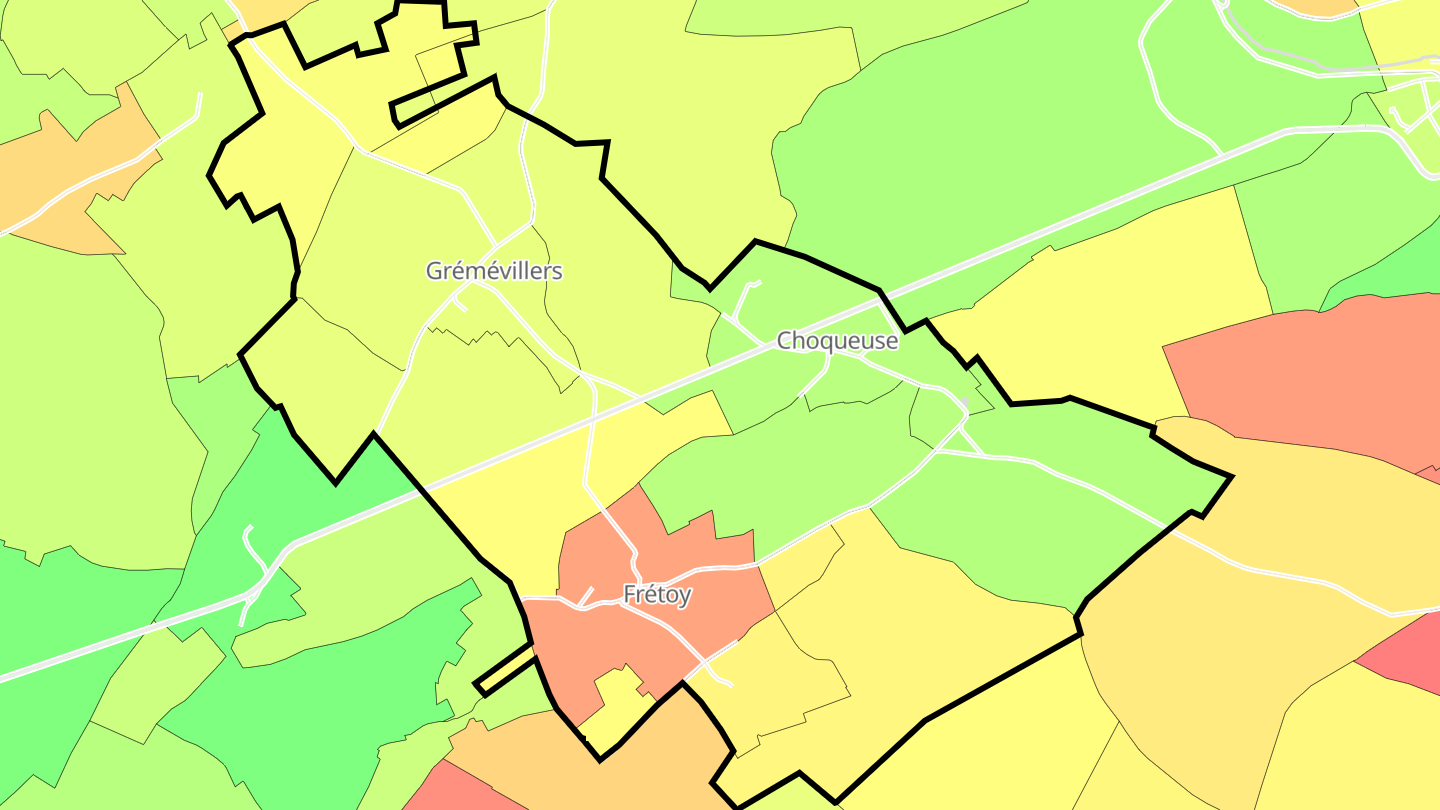Carte des prix de l'immobilier Grémévillers
