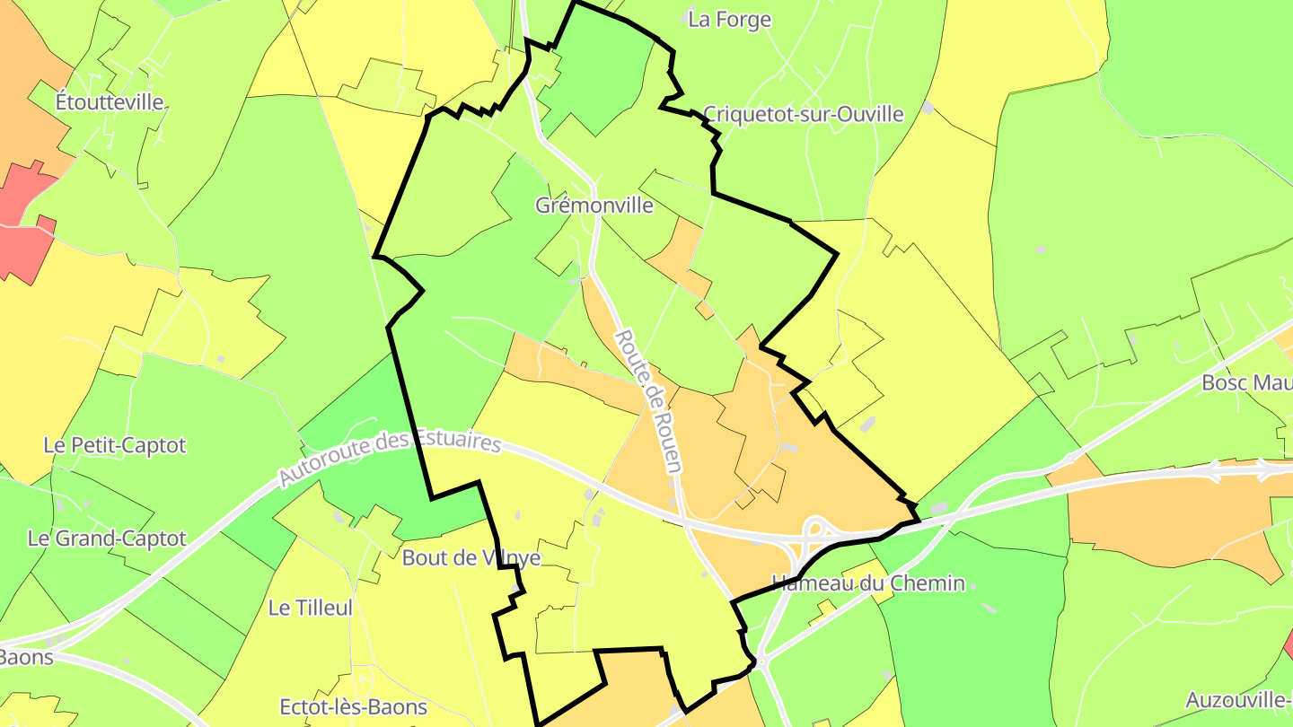 Carte des prix de l'immobilier Grémonville