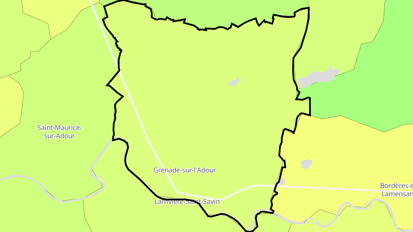 Carte des prix de l'immobilier Grenade-sur-l'Adour