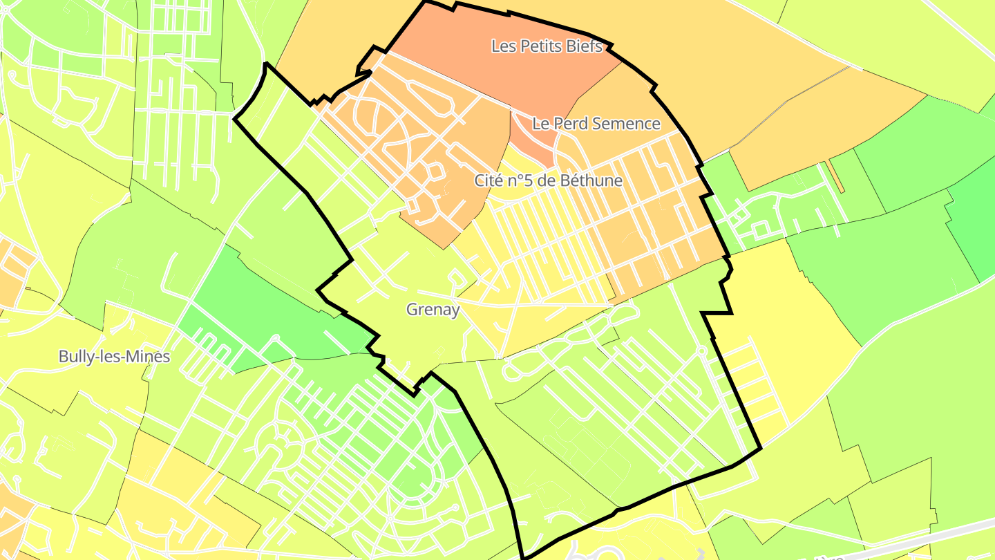 Carte des prix de l'immobilier Grenay