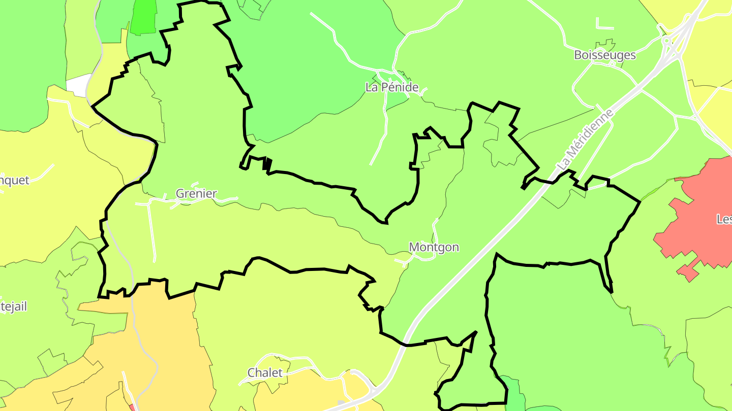 Carte des prix de l'immobilier Grenier-Montgon