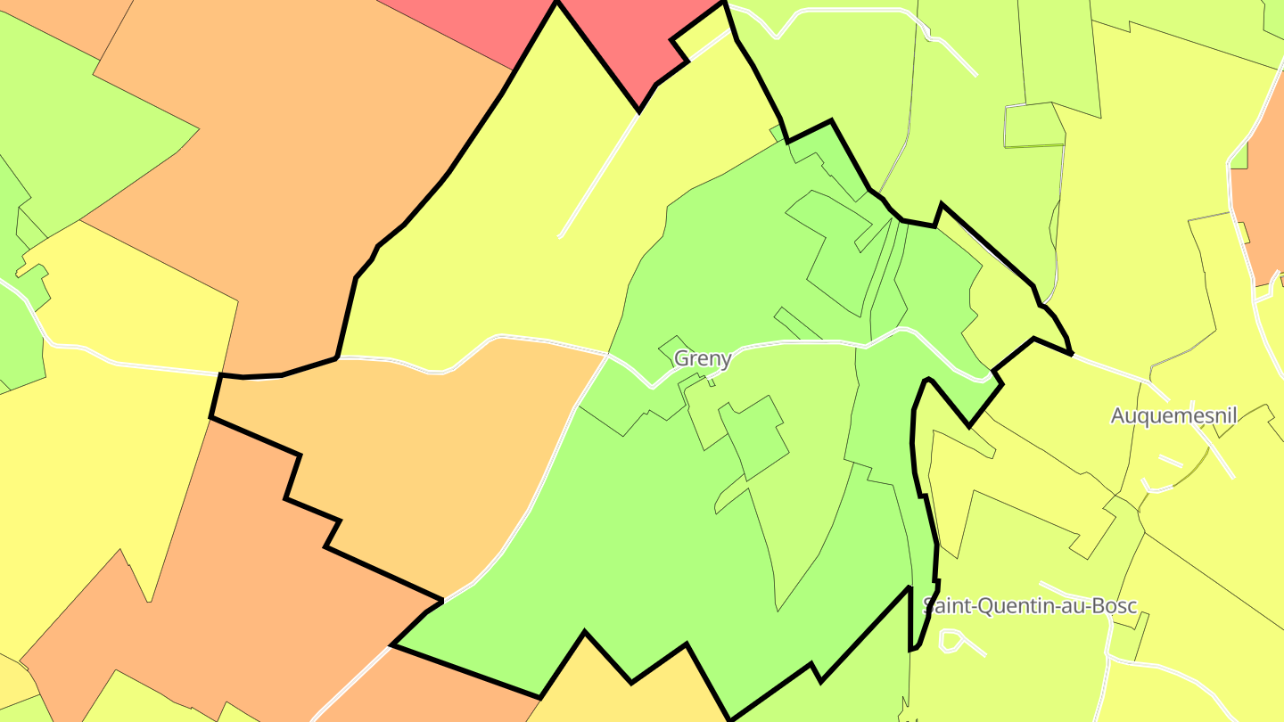 Carte des prix de l'immobilier Greny