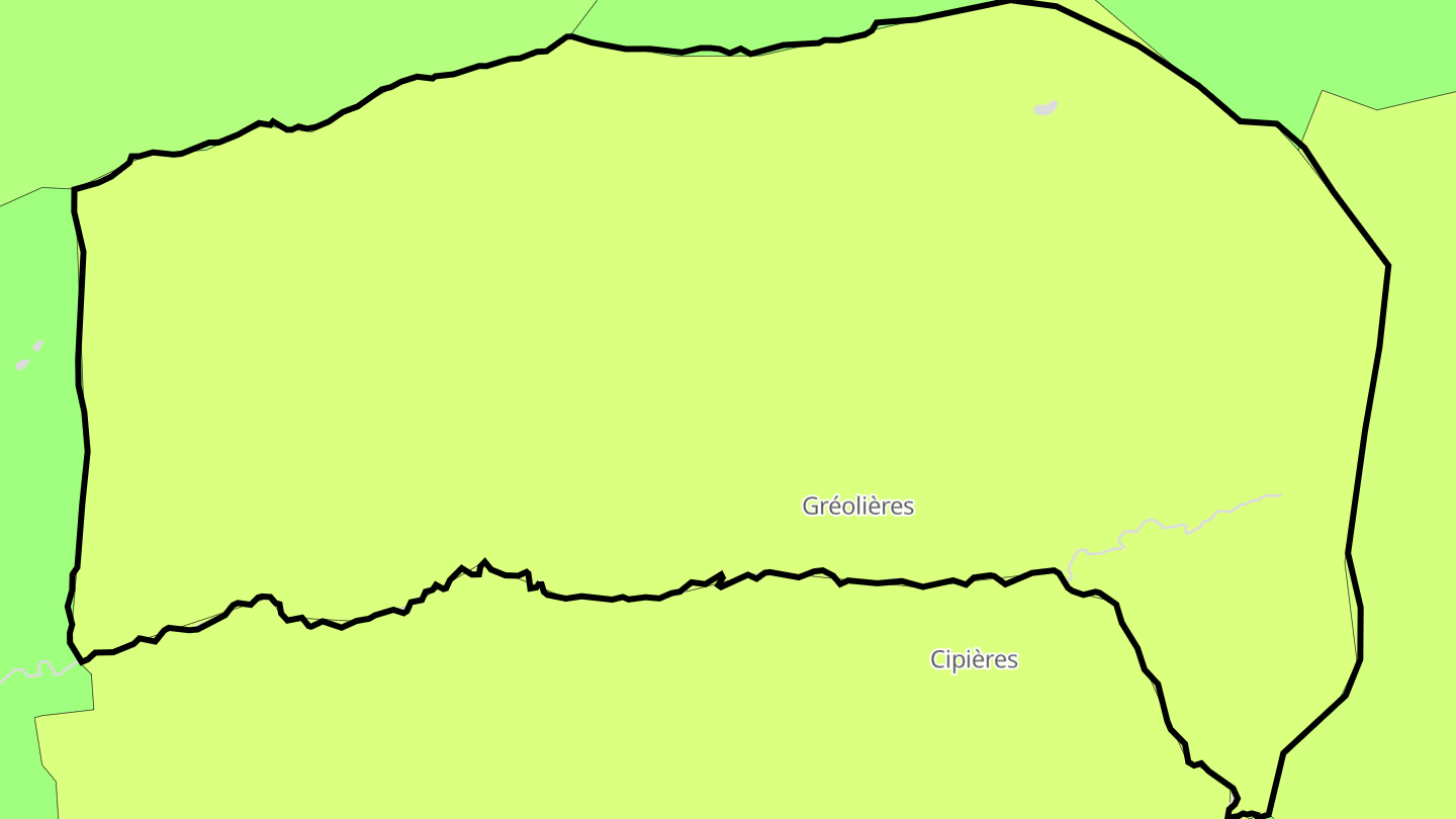 Carte des prix de l'immobilier Gréolières