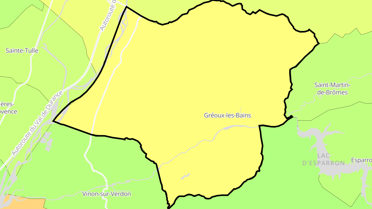 Carte des prix de l'immobilier Gréoux-les-Bains
