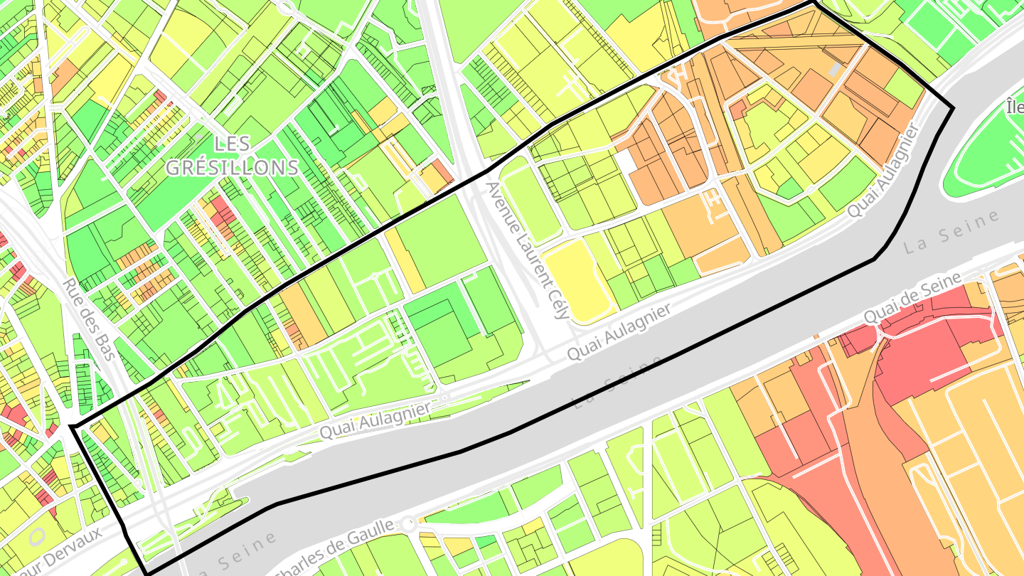 Carte des prix de l'immobilier Grésillons