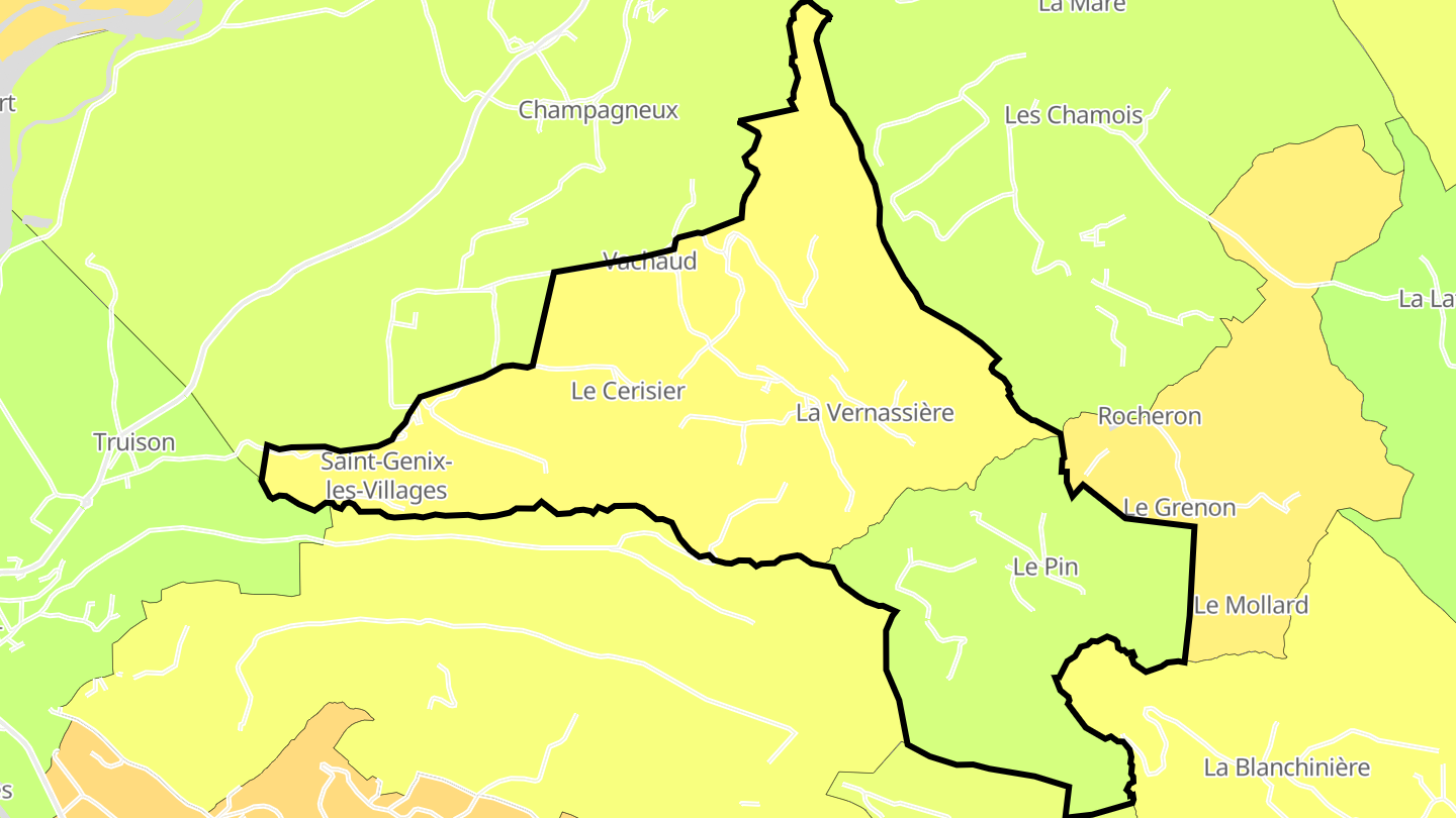 Carte des prix de l'immobilier Gresin