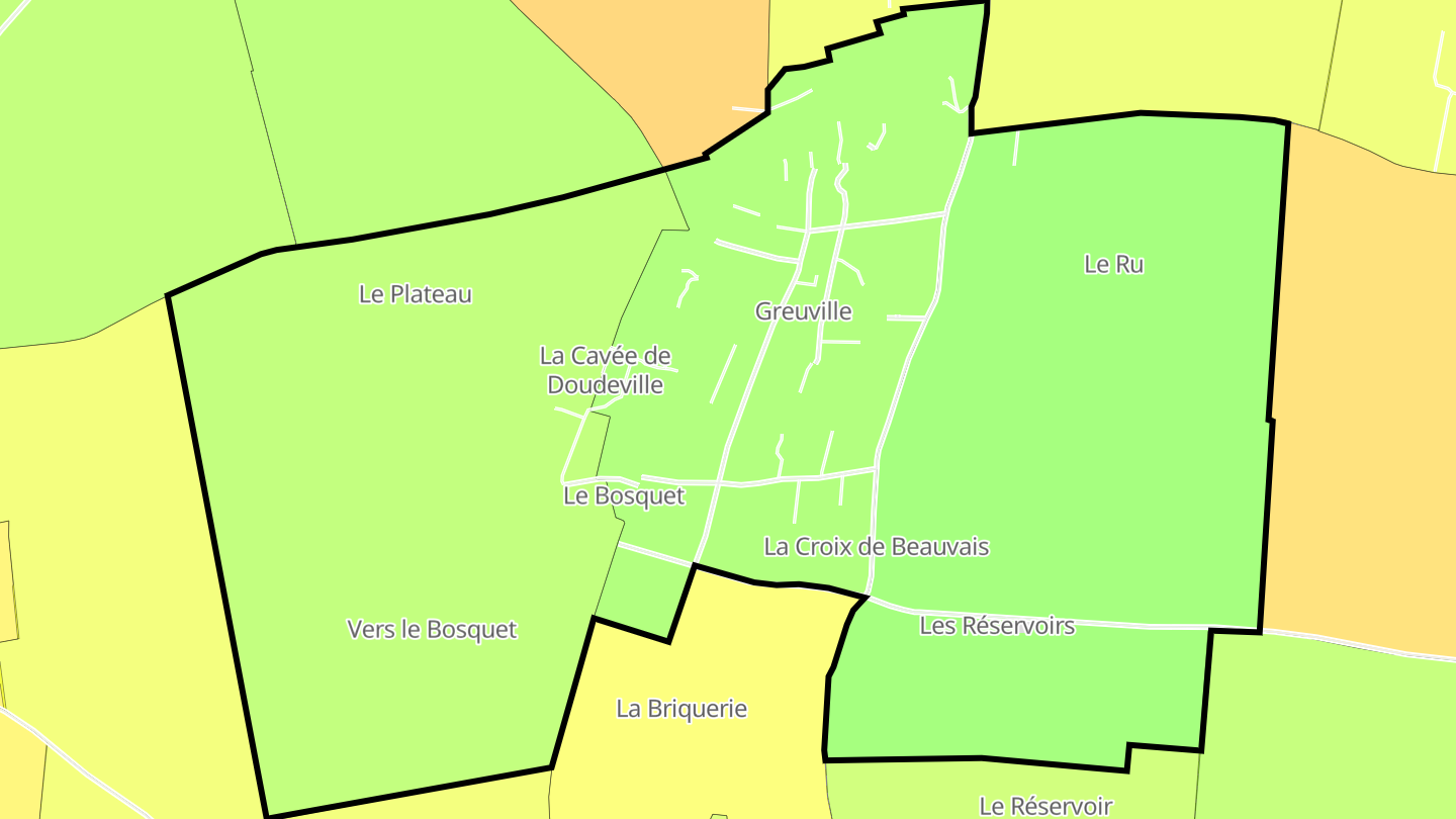 Carte des prix de l'immobilier Greuville