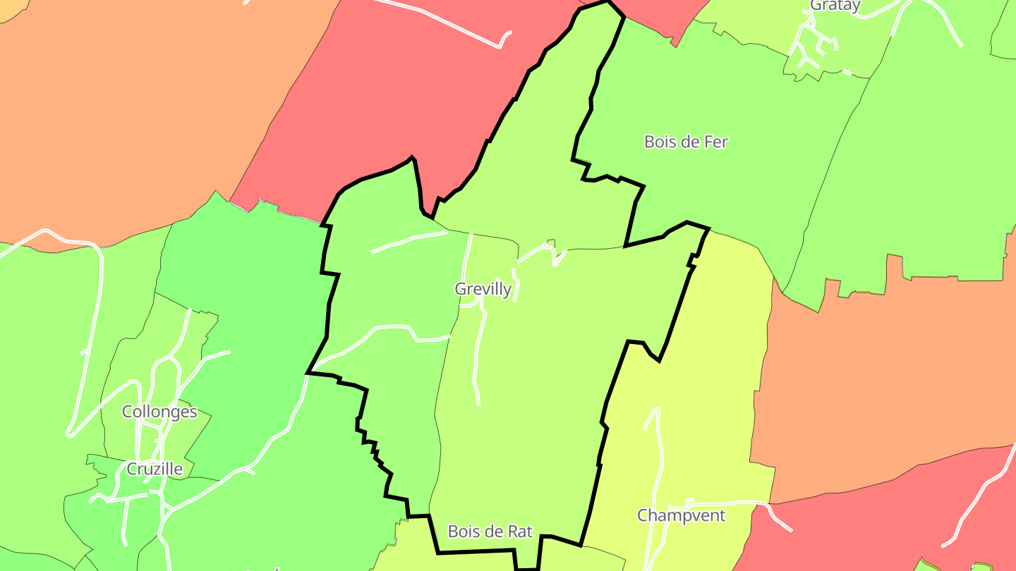 Carte des prix de l'immobilier Grevilly