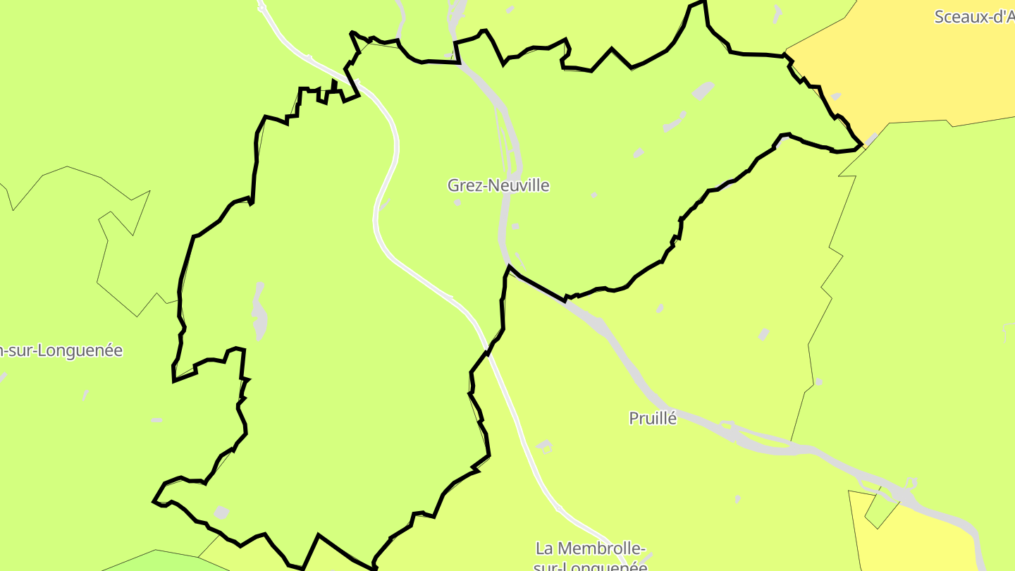Carte des prix de l'immobilier Grez-Neuville
