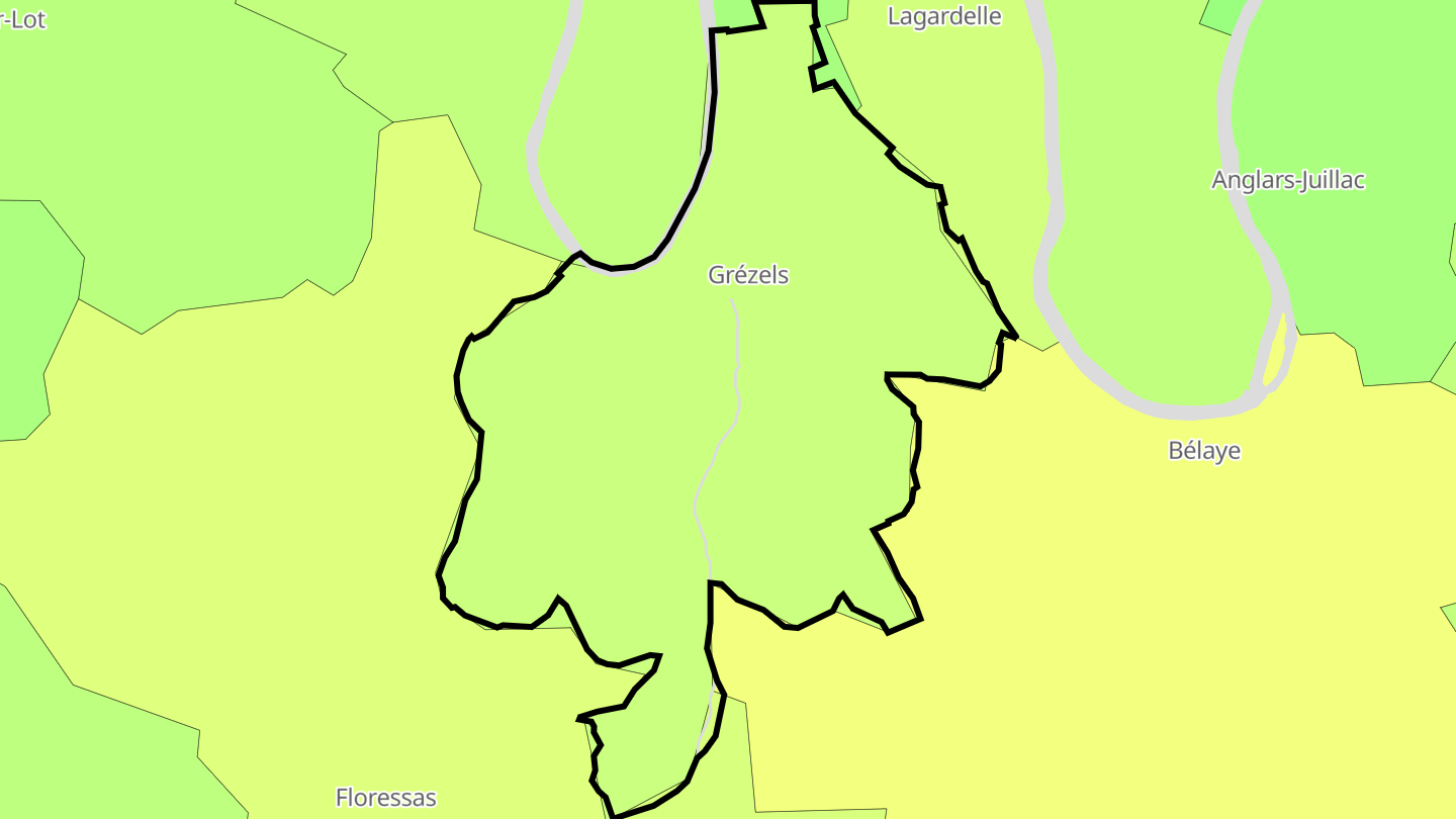 Carte des prix de l'immobilier Grézels